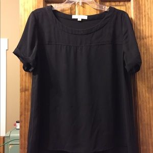 Perfect black Loft top size small!